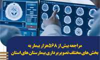 مراجعه بیش از ۵۶۸ هزار بیمار به بخش های مختلف تصویربرداری بیمارستان های استان 